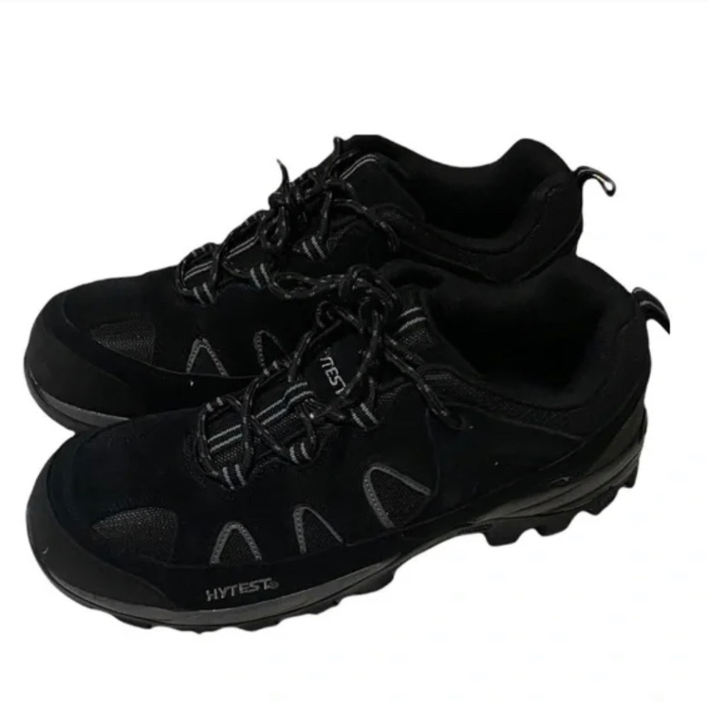 Hytest multi sport steel toe leather work shoes black size 12 M